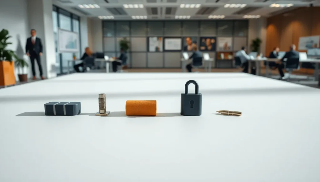 Mãos separando peças opacas e transparentes em recipientes diferentes sobre uma mesa de madeira, representando redução de exposição de dados.